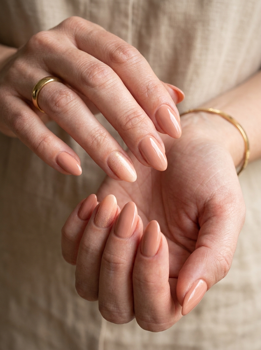 Peachy August Nails